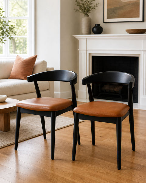 Elegant Mid-Century Modern Dining Chairs - Set of 2 — lifestyle scene 1