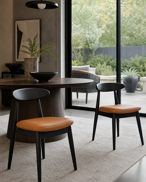 Elegant Mid-Century Modern Dining Chairs Set of 2 — lifestyle scene 1