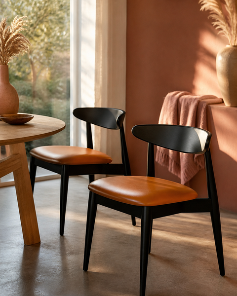 Elegant Mid-Century Modern Dining Chairs - Set of 2 — lifestyle scene 2